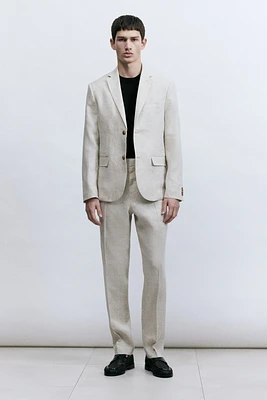 Slim-Fit Linen Suit Pants