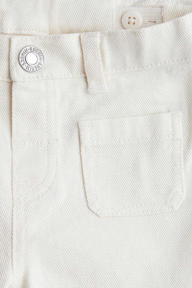 Flared Cotton Twill Pants