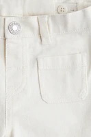 Flared Cotton Twill Pants