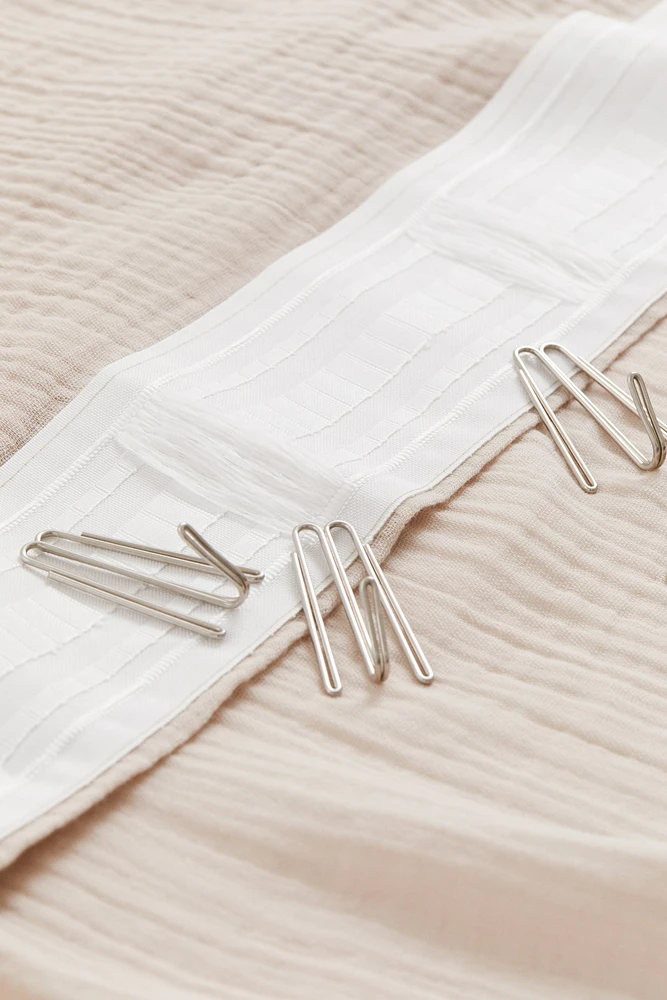 Lot de 2 rideaux longs en mousseline