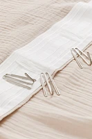 2-pack long muslin curtain lengths