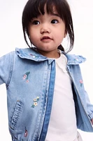 Embroidered-Detail Denim Jacket
