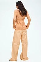 Ruched Mesh Shirt