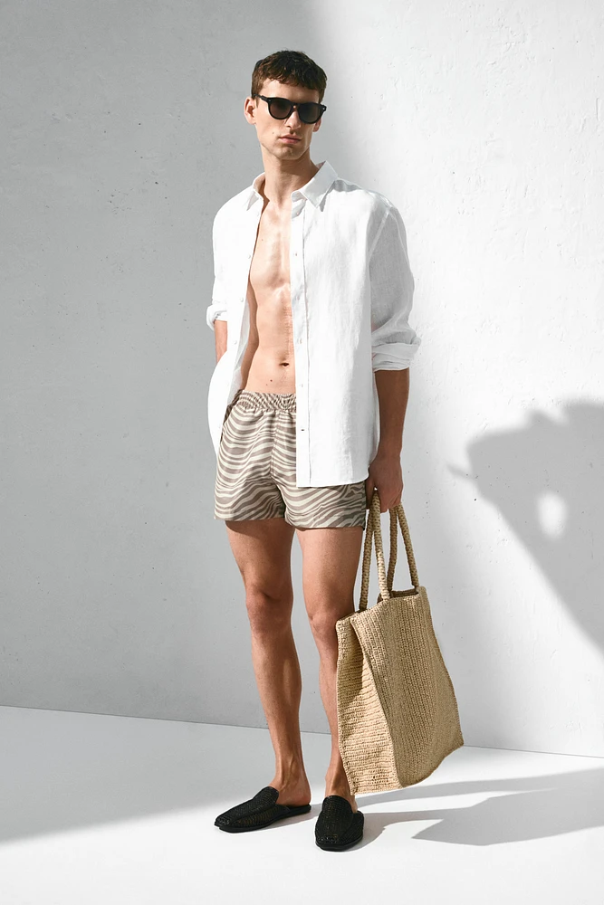 Patterned Swim Shorts