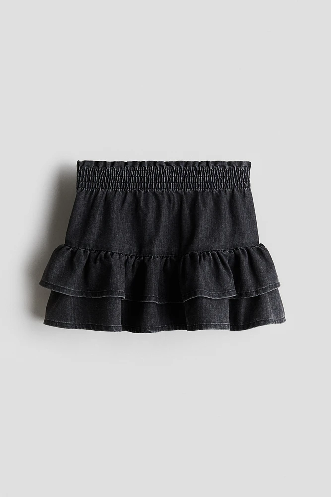 Tiered Denim Skirt