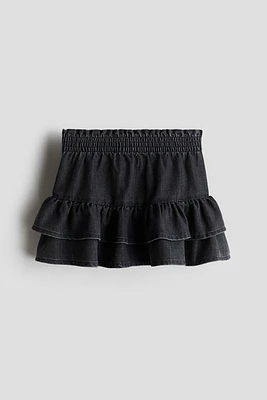 Tiered Denim Skirt