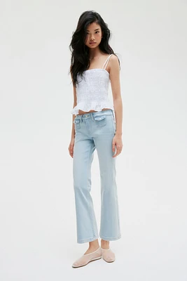 Flared Low Ankle Jeans