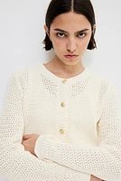 Textured-Knit Cardigan