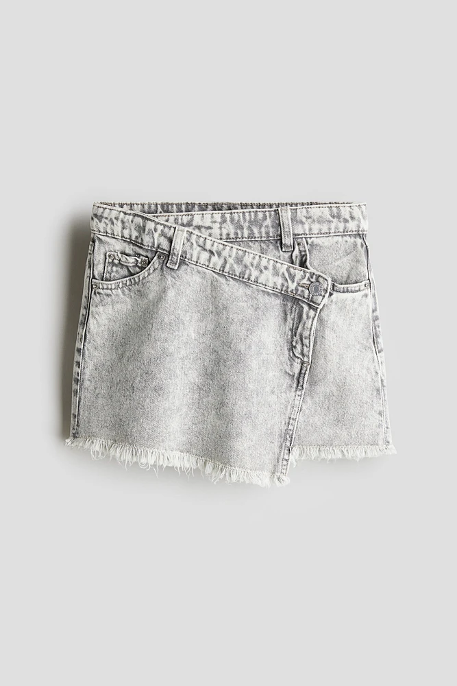 Denim Wrap Skirt