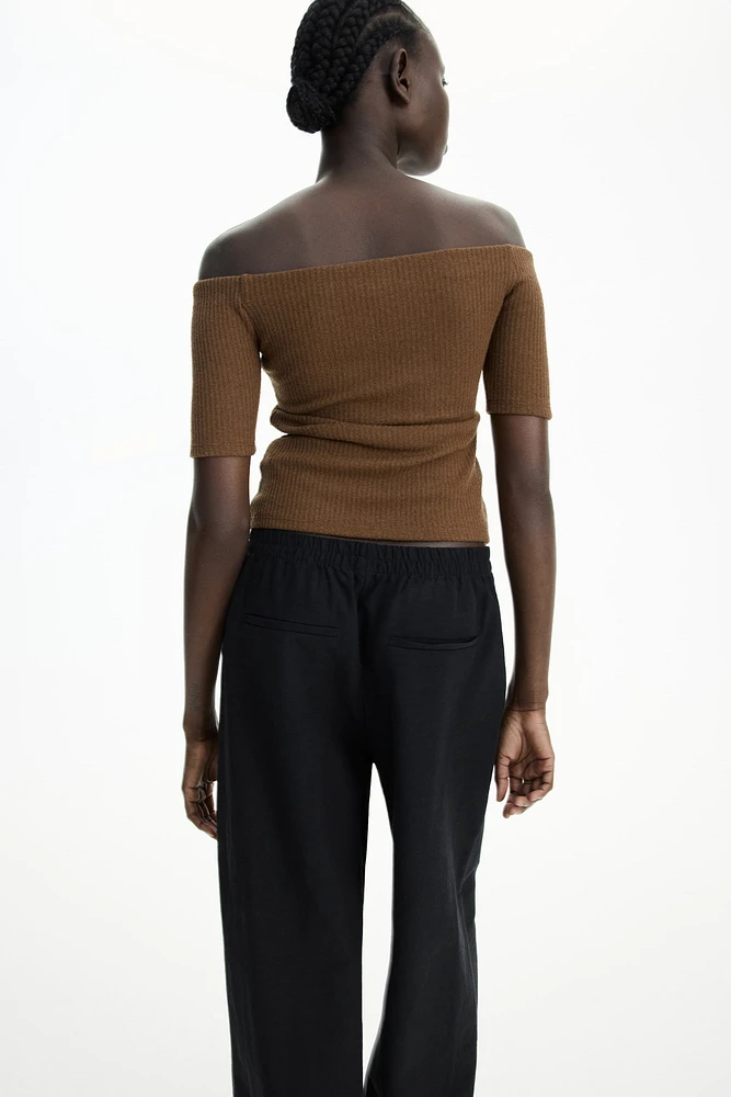 Linen-Blend Pants