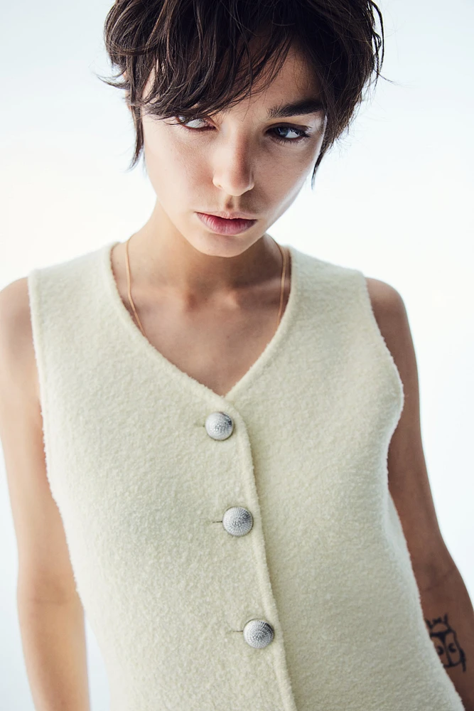 Wool-Blend Knit Vest