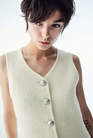 Wool-Blend Knit Vest
