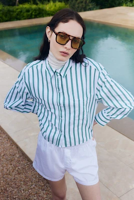 Short Poplin Shirt