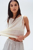 Rib-knit vest top