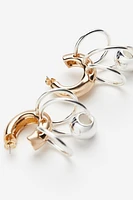 Two-toned Hoop Earrings