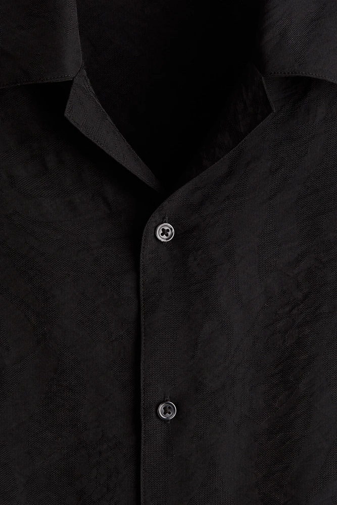 Regular-Fit Jacquard-Weave Resort Shirt