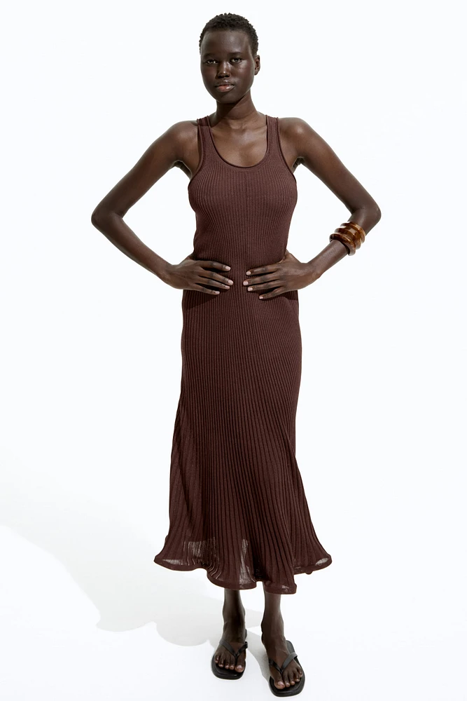Robe maxi en soie mélangée
