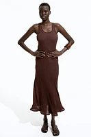Robe maxi en soie mélangée