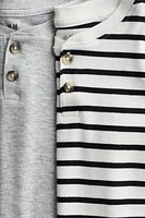 2-pack Ribbed Henley Shirts