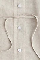 MAMA Before & After Linen-Blend Shirt