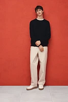 Regular-Fit Rolled Edge Sweater