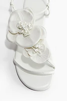 Appliquéd Strappy Sandals