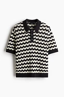 Regular-Fit Pointelle-Knit Polo Shirt