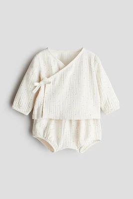 2-piece wrapover muslin set