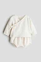 2-piece wrapover muslin set