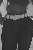 Wide-Leg Pants with Belt
