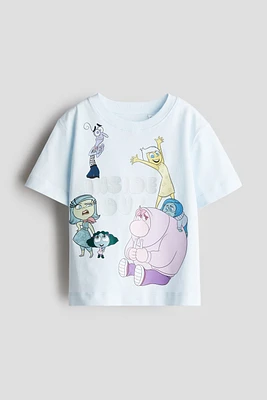 Cotton T-Shirt with Printed Motif