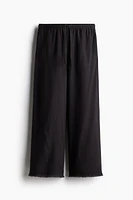 Linen-Blend Drawstring Pants
