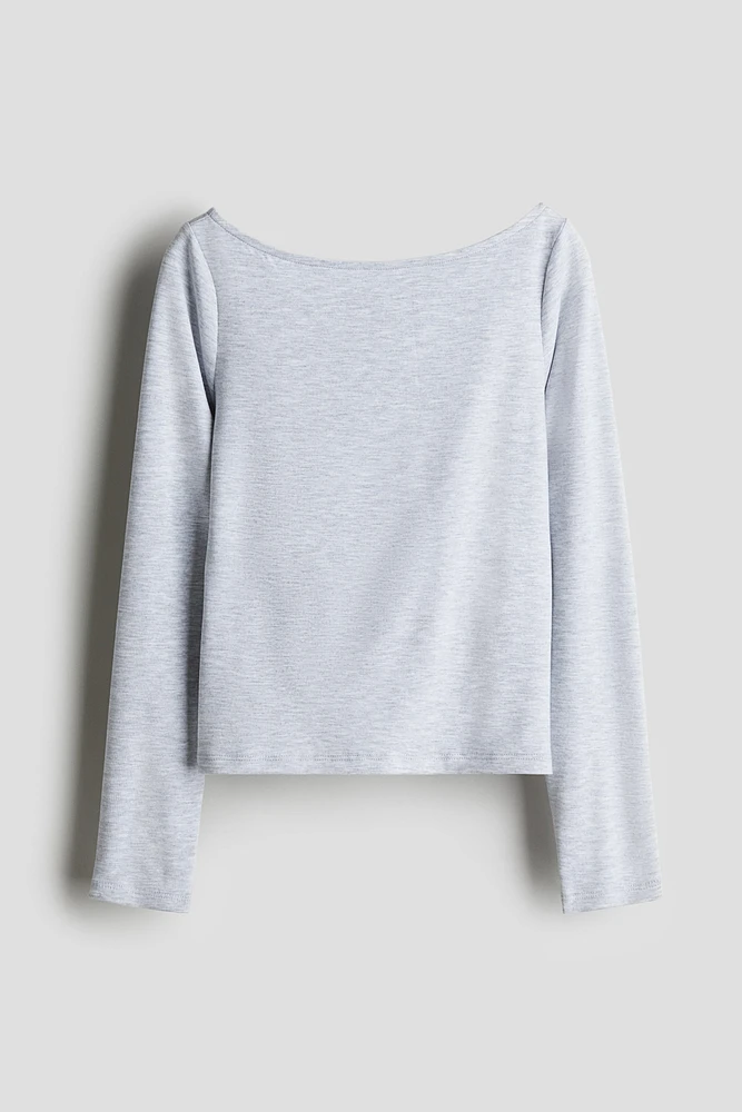 Cut-Out Jersey Top