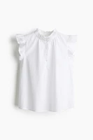 Linen-Blend Blouse