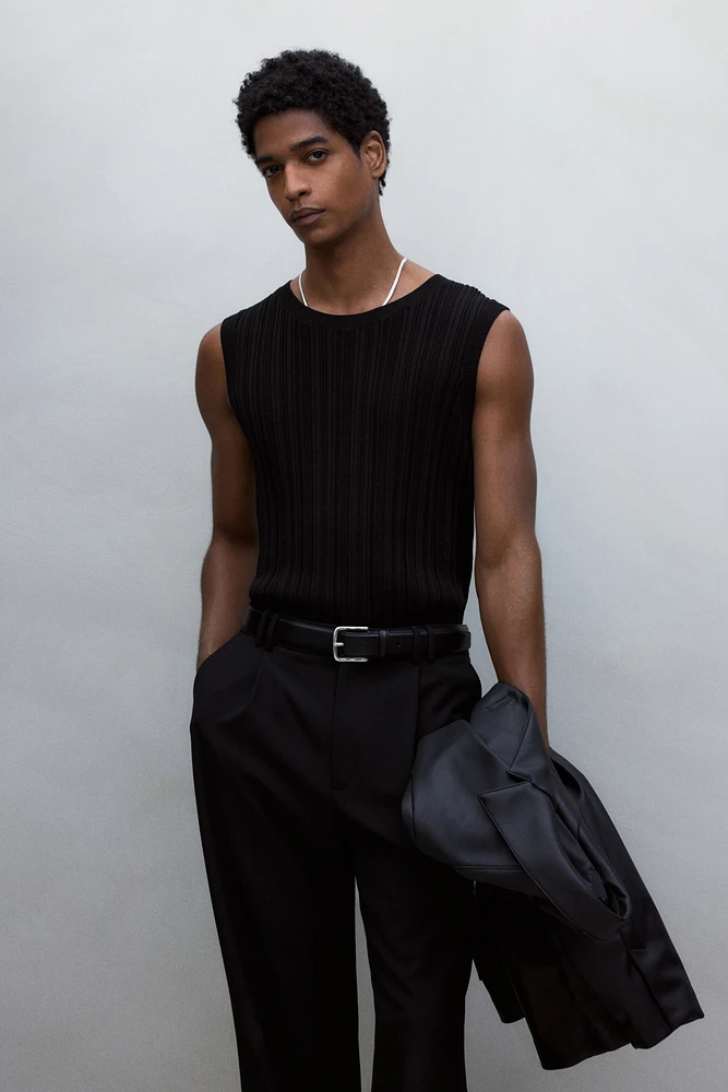 Slim-Fit Ribbed Tank Top