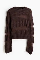 Sheer-Panel Sweater