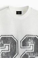 T-shirt ample en filet imprimé