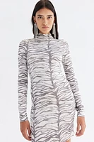 Robe moulante à motif