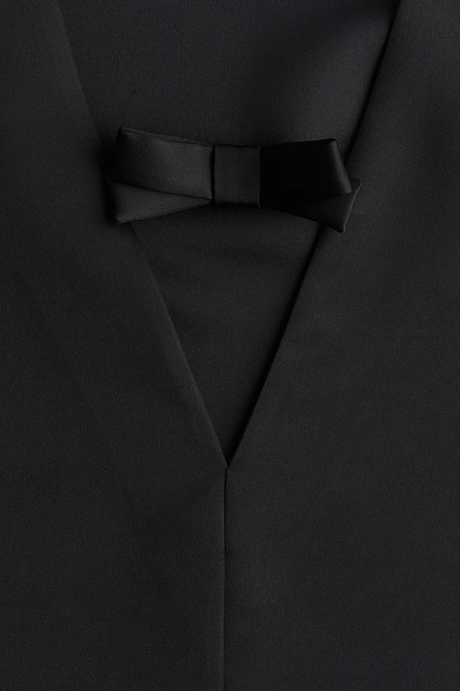 Bow-Detail Sleeveless Dress