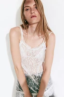 Ruffle-trimmed Lace Dress