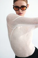 Rib-Knit A-Line Mini Skirt