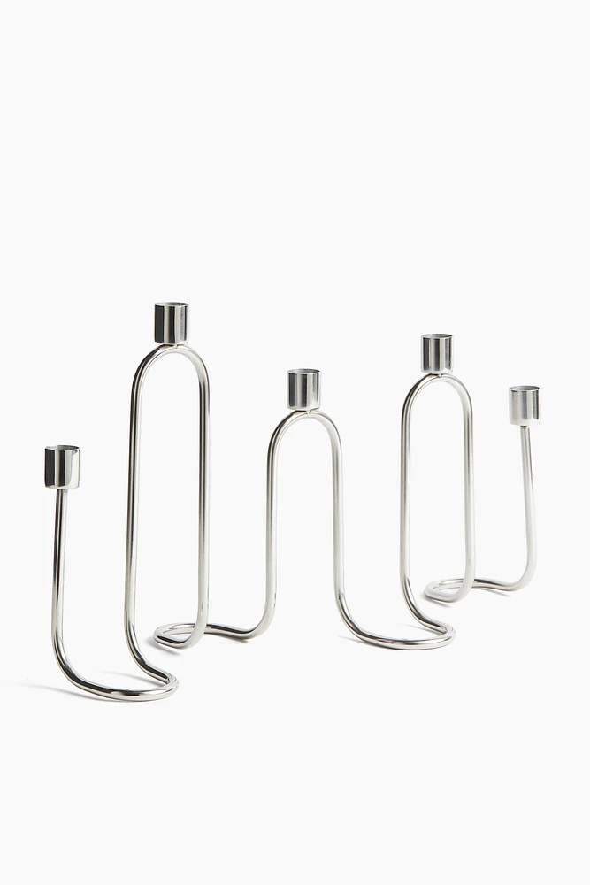 Wavy Metal Candelabra