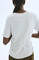 Silk-blend T-shirt