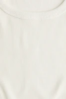 Silk-Blend Ribbed Thong Bodysuit