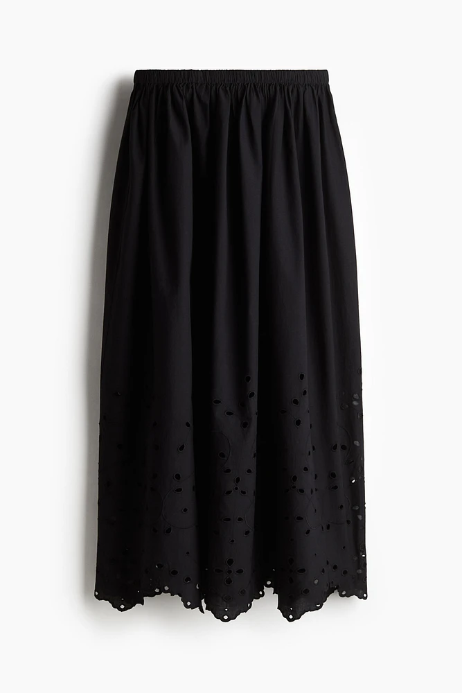 Eyelet-Embroidered Skirt