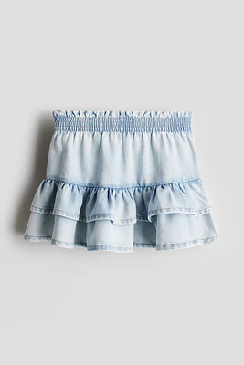 Tiered Denim Skirt