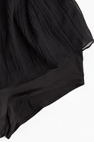 Sheer Crinkled Skirt