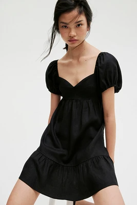 Puff-Sleeved Dress