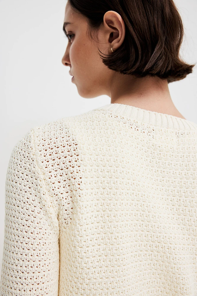 Textured-Knit Cardigan