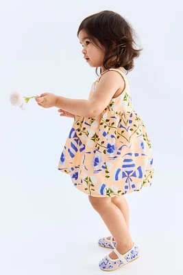 Floral-Print Seersucker Dress